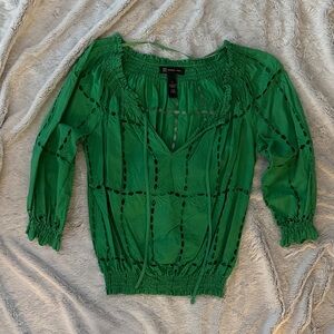 INC International Concepts Emerald Green Blouse